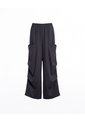 Pantalón Parachute Microcomfort Para Mujer  Deportiva  Color Negro Marca Atmos de Atmos