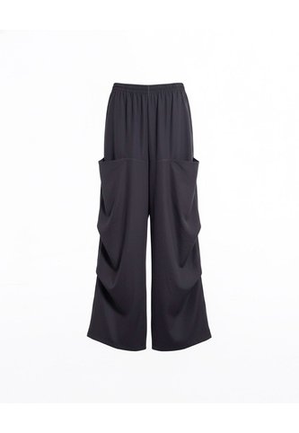 Pantalón Parachute Microcomfort Para Mujer  Deportiva  Color Negro Marca Atmos Atmos
