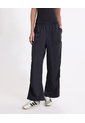 Pantalón Parachute Microcomfort Para Mujer  Deportiva  Color Negro Marca Atmos de Atmos