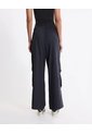 Pantalón Parachute Microcomfort Para Mujer  Deportiva  Color Negro Marca Atmos de Atmos