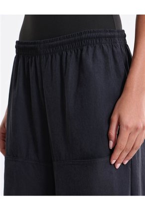 Pantalón Parachute Microcomfort Para Mujer  Deportiva  Color Negro Marca Atmos