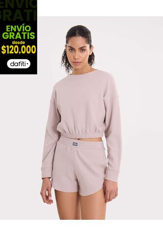 Buzo Para Mujer Cuello Redondo Color Beige Marca Atmos #31060072 Atmos