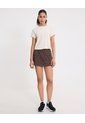 Camiseta Boxy Con Bonding Para Mujer  Deportiva  Color Beige Marca Atmos de Atmos