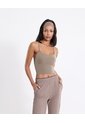 Camiseta Tank Con Top Interno Aerius Skin Para Mujer  Deportiva  Color Café Marca Atmos de Atmos
