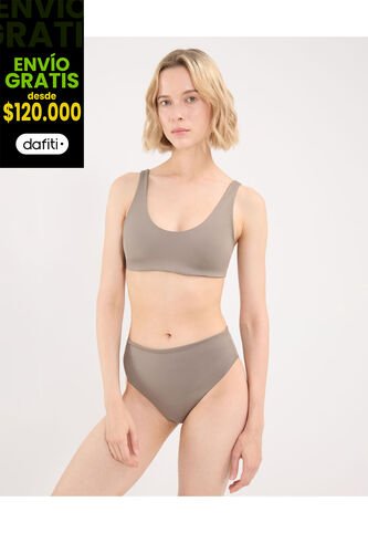 Top Para Mujer Cuello Redondo Color Café Marca Atmos #31220142 Atmos