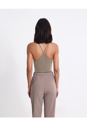 Camiseta Tank Con Top Interno Aerius Skin Para Mujer Deportiva Color Café Marca Atmos
