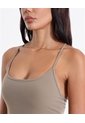 Camiseta Tank Con Top Interno Aerius Skin Para Mujer  Deportiva  Color Café Marca Atmos de Atmos