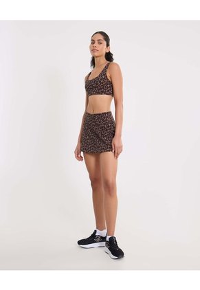 Top Soporte Medio Con Cut Out Aerius Skin  Para Mujer Café Atmos