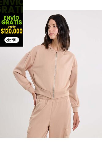 Buzo Para Mujer Hoodie Color Beige Marca Atmos #31060059 Atmos