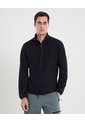 Buzo Half Zipper Polar  Para Hombre Negro Atmos de Atmos