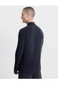 Buzo Cuello Alto Half Zipper Con Bolsillos  Para Hombre Negro Atmos de Atmos