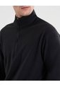 Buzo Half Zipper Polar  Para Hombre Negro Atmos de Atmos