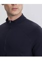Buzo Cuello Alto Half Zipper Con Bolsillos  Para Hombre Negro Atmos de Atmos