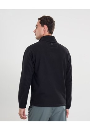 Buzo Half Zipper Polar  Para Hombre Negro Atmos