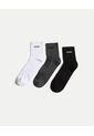 Pack X3 Medias Caña Corta Microfibra X3 Para Hombre Blanco Atmos de Atmos