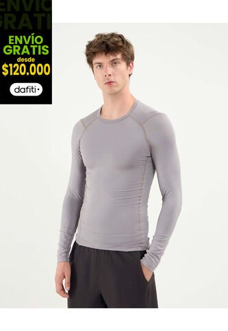 Camiseta Para Hombre Manga Larga Cuello Redondo Color Gris Marca Atmos #32090198 Atmos