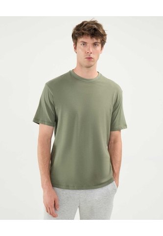 Camiseta Regular Fit Manga Corta  Para Hombre Verde Atmos Atmos