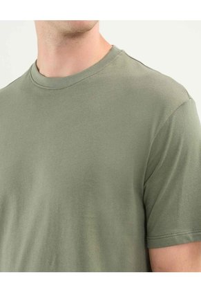 Camiseta Regular Fit Manga Corta  Para Hombre Verde Atmos