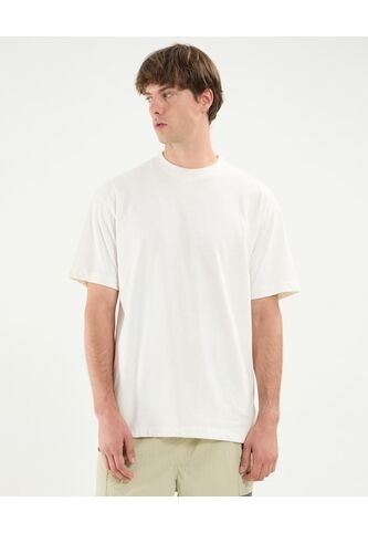 Camiseta Básica Manga Corta Oversize  Para Hombre Blanco Atmos Atmos