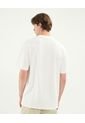 Camiseta Básica Manga Corta Oversize  Para Hombre Blanco Atmos de Atmos