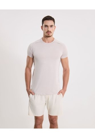 Camiseta Para Hombre Manga Corta Cuello Redondo Color Beige Marca Atmos #32090272 Atmos