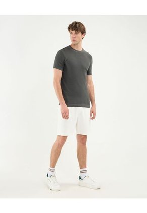 Bermuda Texturizada Para Hombre Marfil Atmos