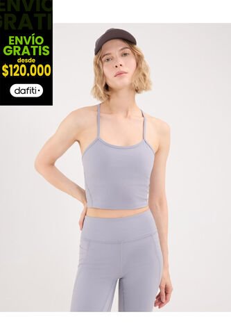 Camiseta Para Mujer Crop Top Color Gris Marca Atmos #31090228 Atmos