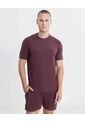 Camiseta Con Cuello En Contraste  Para Hombre Vino Atmos de Atmos