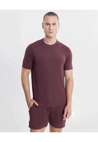 Camiseta Con Cuello En Contraste  Para Hombre Vino Atmos Atmos