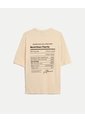 Camiseta Oversize Con Estampado  Para Hombre Crema Atmos de Atmos