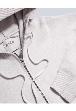 Saco Para Mujer Zipper Color Gris  Marca Atmos #31330004