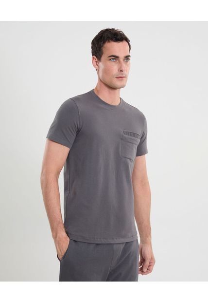 Camiseta Para Hombre Manga Corta Cuello Redondo Color Gris Marca Atmos #32090190