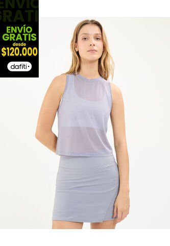 Camiseta Para Mujer Manga Corta Cuello Redondo Color Gris Marca Atmos #31090232 Atmos