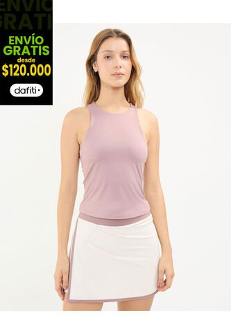 Camiseta Para Mujer Manga Sisa Cuello Redondo Color Lila Marca Atmos #31090212 Atmos