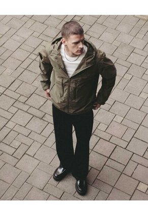 Rompevientos Con Capota Y Bolsillos  Para Hombre Verde Atmos
