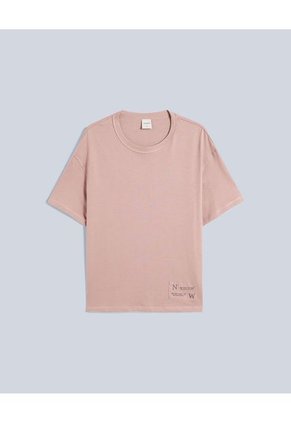 Camiseta Para Hombre Manga Corta Cuello Redondo Color Rosado Marca Atmos #32090188
