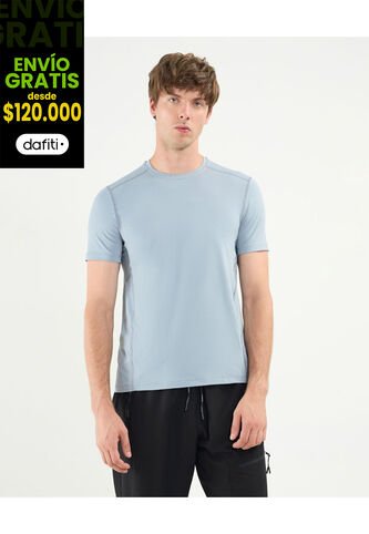 Camiseta Para Hombre Manga Corta Cuello Redondo Color Gris Claro Marca Atmos #32090202 Atmos