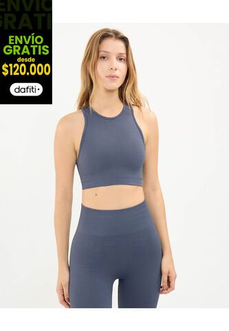 Top Para Mujer Top Color Azul  Marca Atmos #31220133 Atmos