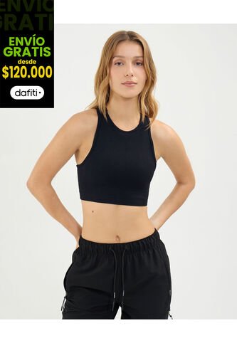 Top Para Mujer Top Color Negro Marca Atmos #31220132 Atmos