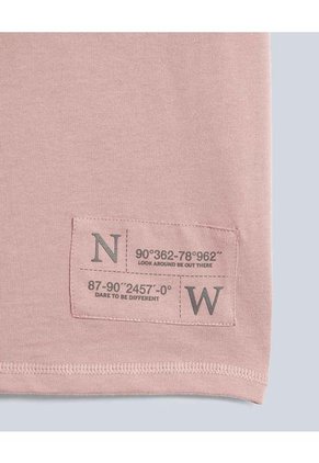 Camiseta Para Hombre Manga Corta Cuello Redondo Color Rosado Marca Atmos #32090188