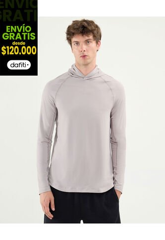 Camiseta Para Hombre Manga Larga Cuello Redondo Color Gris Claro Marca Atmos #32090164 Atmos