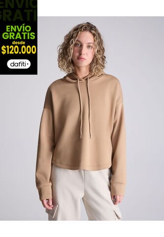 Buzo Para Mujer Hoodie Color Café Claro Marca Atmos #31060049 Atmos