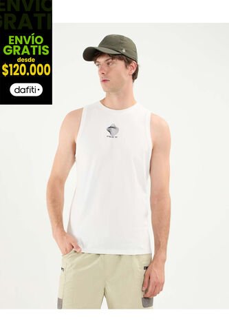 Camiseta Para Hombre Manga Sisa Cuello Redondo Color Marfil Marca Atmos #32090187 Atmos