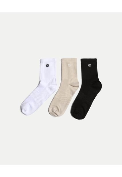 Medias Para Mujer Caña Media Color Beige Marca Atmos #31980040