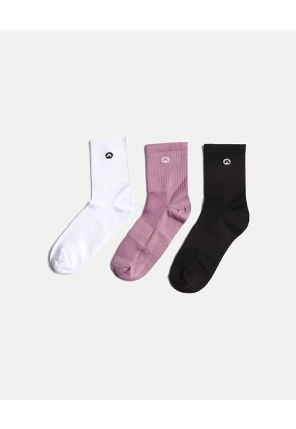 Medias Para Mujer Caña Media Color Fucsia Marca Atmos #31980039