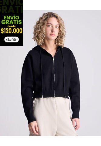 Saco Para Mujer Zipper Color Negro Marca Atmos #31330003 Atmos