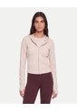Buzo Crop Full Zipper Hoodie Plush  Para Mujer Beige Atmos de Atmos