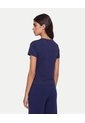 Camiseta Boxy Básica  Para Mujer Azul Atmos de Atmos