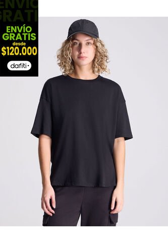 Camiseta Para Mujer Manga Corta Cuello Redondo Color Negro Marca Atmos #31090205 Atmos