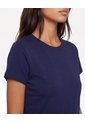 Camiseta Boxy Básica  Para Mujer Azul Atmos de Atmos